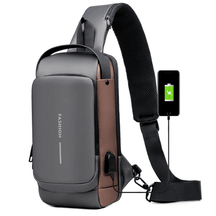 Shoulder Bag Masculina: Estilo à Prova D'água, USB Integrada | Compre Agora! - CloudStock