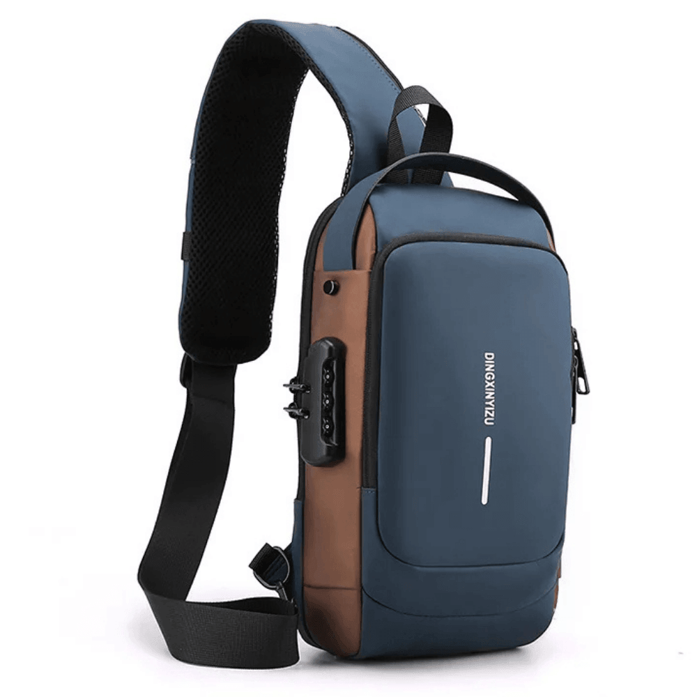 Shoulder Bag Masculina: Estilo à Prova D'água, USB Integrada | Compre Agora! - CloudStock