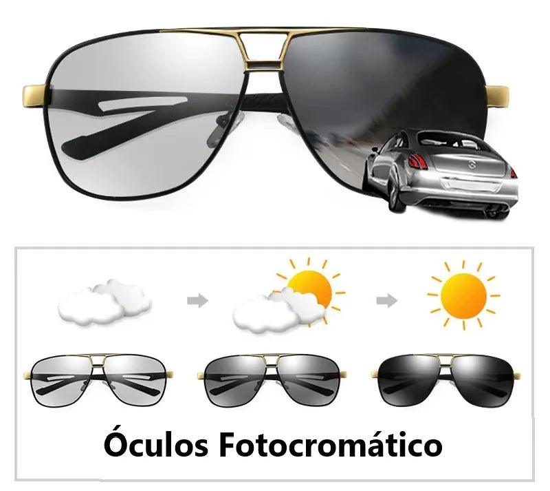 Óculos de Sol Vintage Polarizado: Visão Clara e Estilo Impecável! - CloudStock