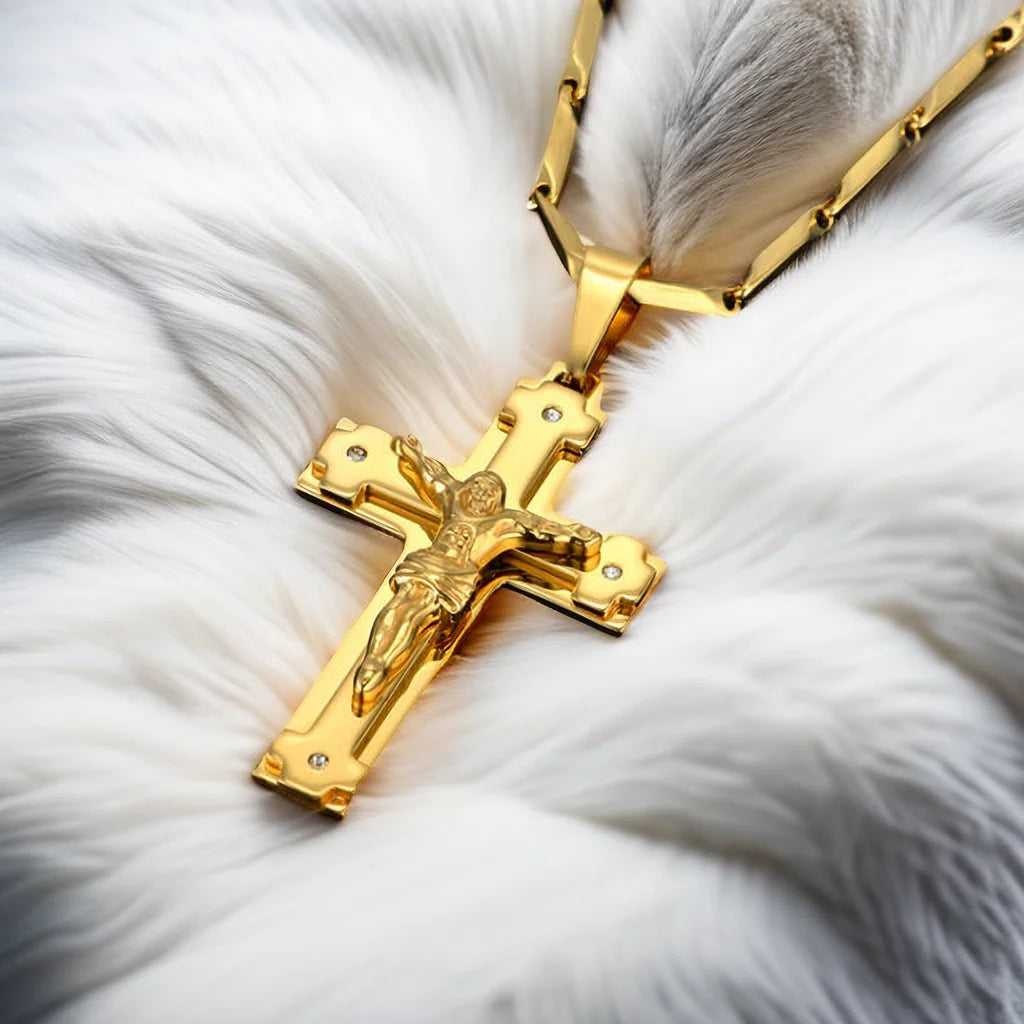 Colar Crucifixo Ouro